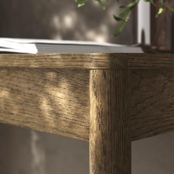TONSTAD desk, brown stained oak veneer, 120x47 cm