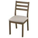 TONSTAD chair, brown oak effect/Fridtuna light beige, 42x88x48 cm