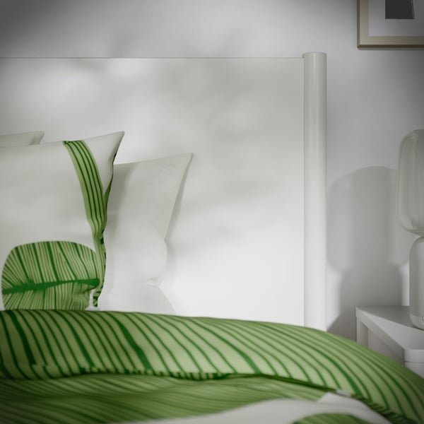 TONSTAD bedroom furniture, set of 3, incl bed storage/off-white, 140x200 cm