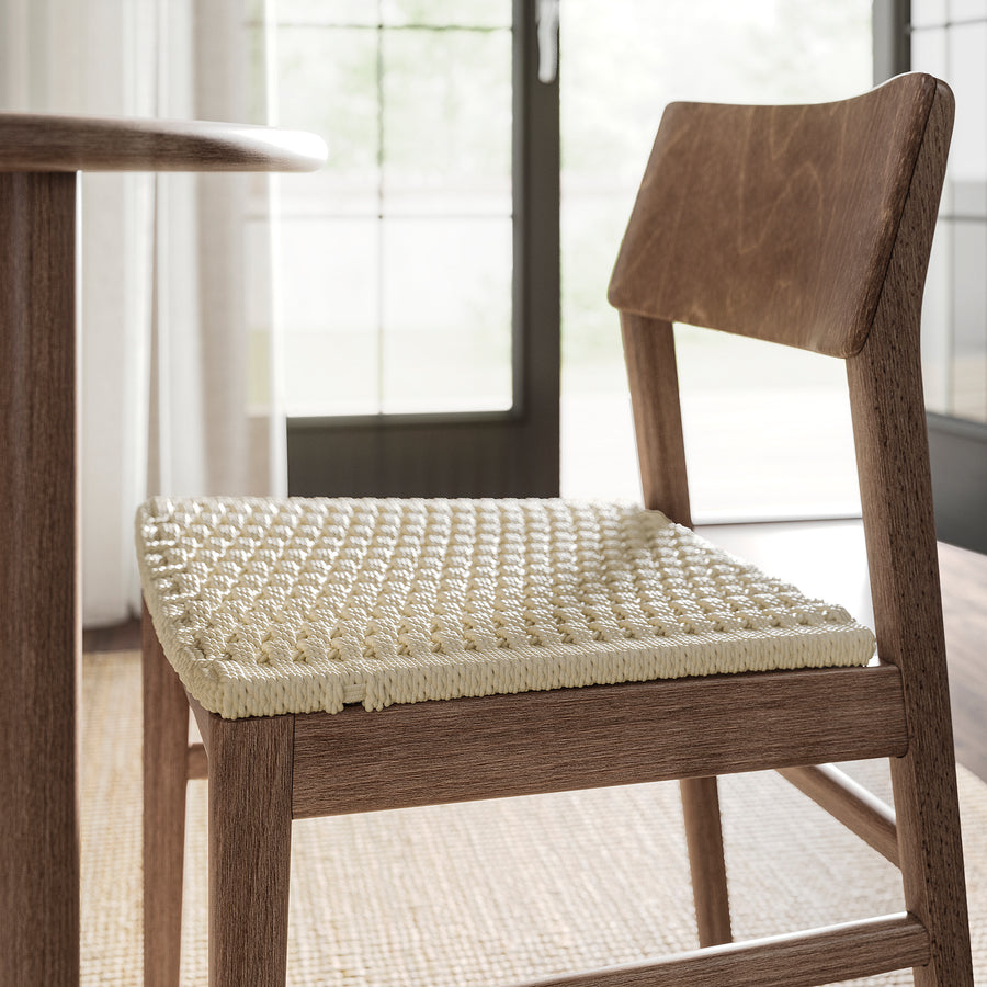 TONSTAD / SKANSNÄS table and 2 chairs, brown stained oak veneer/brown beech, 80/120x70 cm