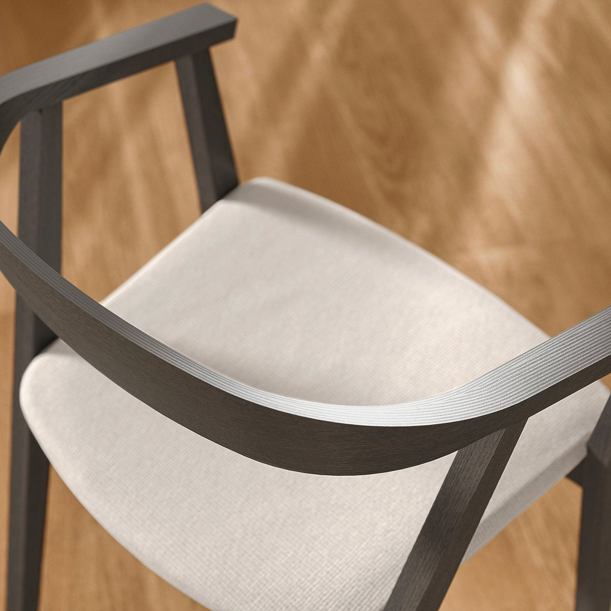TONSTAD / STOCKHOLM table and 4 chairs, oak veneer/dark brown ash veneer Tresund, 150x80 cm