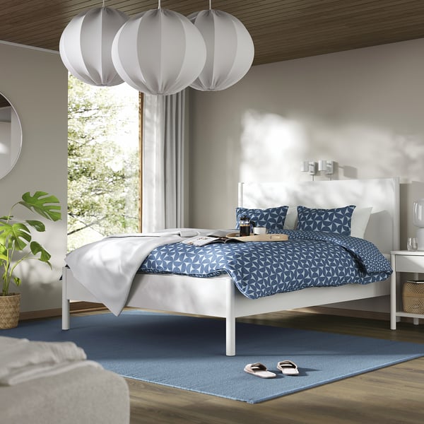 TONSTAD bed frame, off-white/Leirsund, 140x200 cm