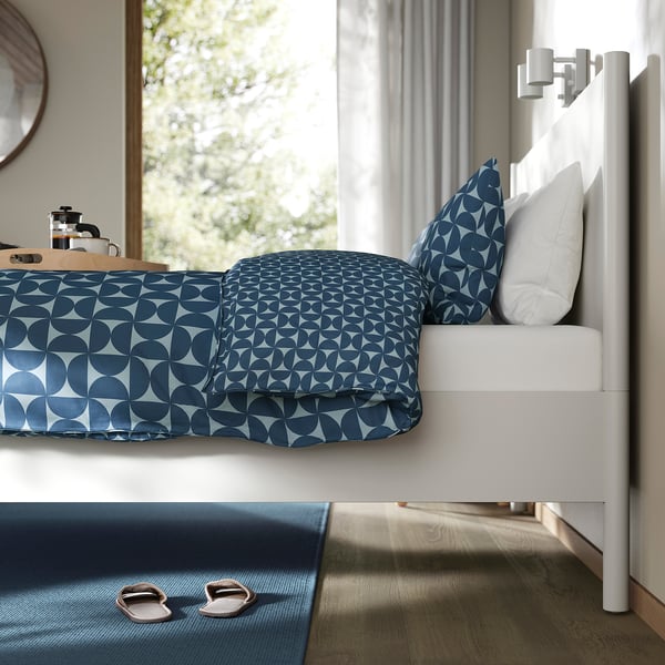 TONSTAD bed frame, off-white/Leirsund, 140x200 cm