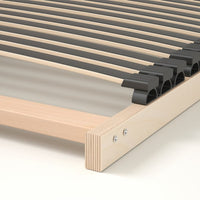 TONSTAD - Bed frame with storage, off-white/Leirsund,90x200 cm
