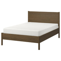TONSTAD bed frame, brown stained oak veneer, 140x200 cm