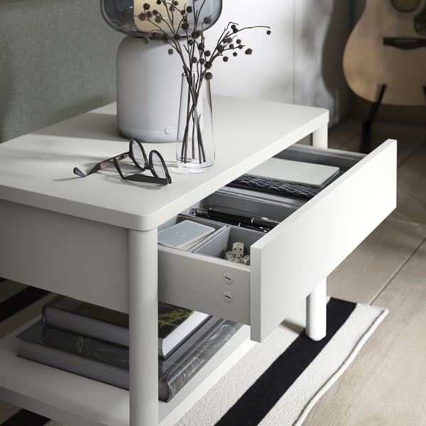 TONSTAD side table, off-white, 64x40 cm