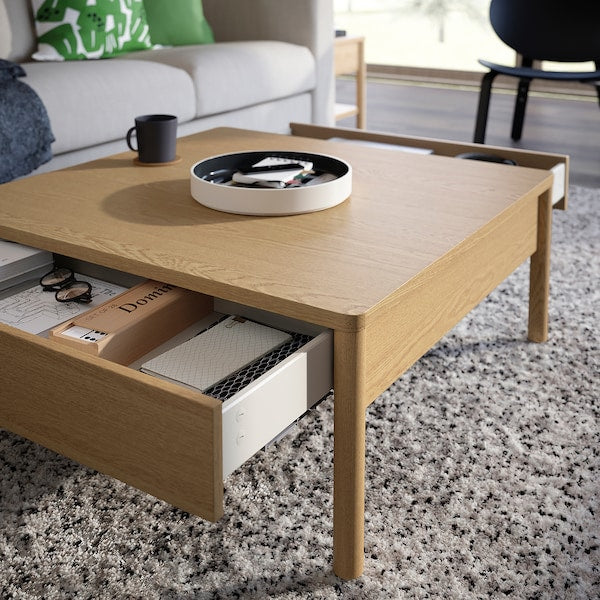 TONSTAD - Coffee table, oak veneer, 84x82 cm