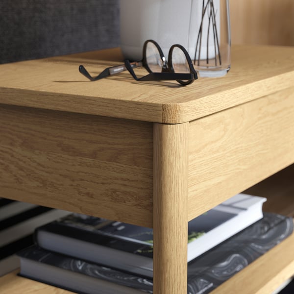 TONSTAD side table, oak veneer, 64x40 cm