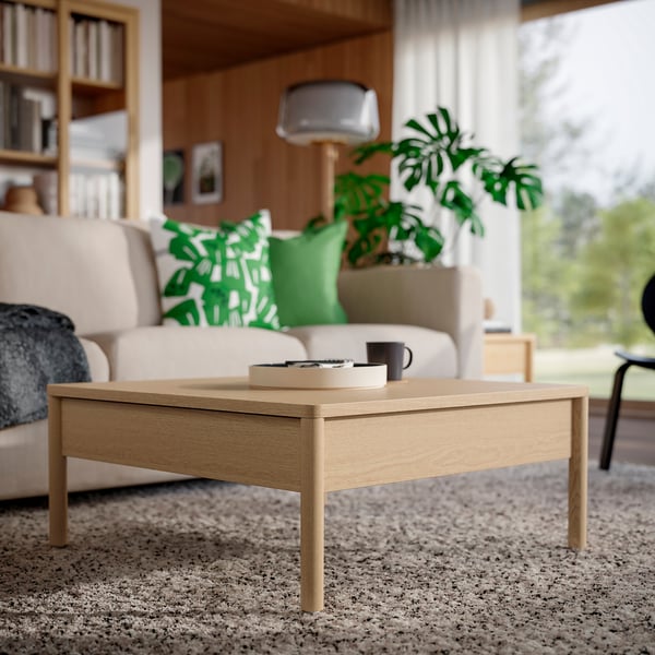 TONSTAD - TONSTAD Coffee table, oak veneer, 84x82 cm