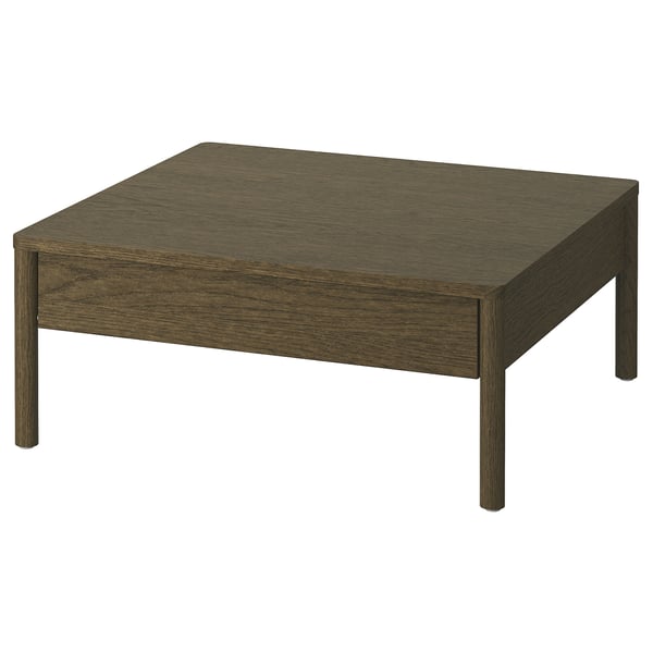 TONSTAD - TONSTAD Coffee table, brown stained oak veneer, 84x82 cm