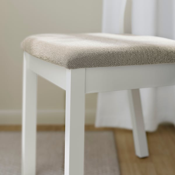 TONSTAD / TONSTAD table and 2 chairs, off-white/off-white Fridtuna light beige, 80/120x70 cm