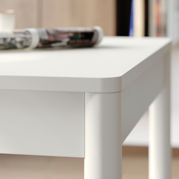 TONSTAD / TONSTAD Table and 2 chairs, off-white/Bomstad ochre brown white, 80/120x70 cm