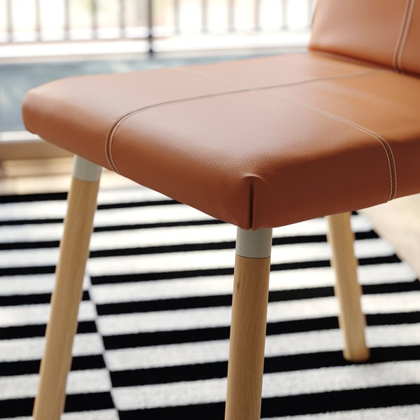 TONSTAD / TONSTAD Table and 2 chairs, oak/Bomstad brown ochre effect, 80/120x70 cm