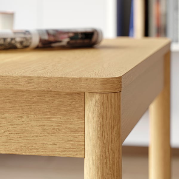 TONSTAD / TONSTAD Table and 2 chairs, oak/Bomstad brown ochre effect, 80/120x70 cm