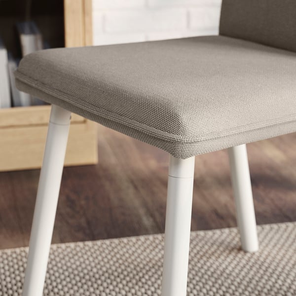 TONSTAD / TONSTAD Table and 4 chairs, off-white/Fridtuna light beige, 150x80 cm