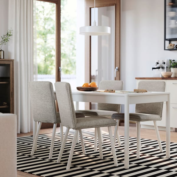 TONSTAD / TONSTAD Table and 4 chairs, off-white/Viarp beige/off-white brown, 150x80 cm