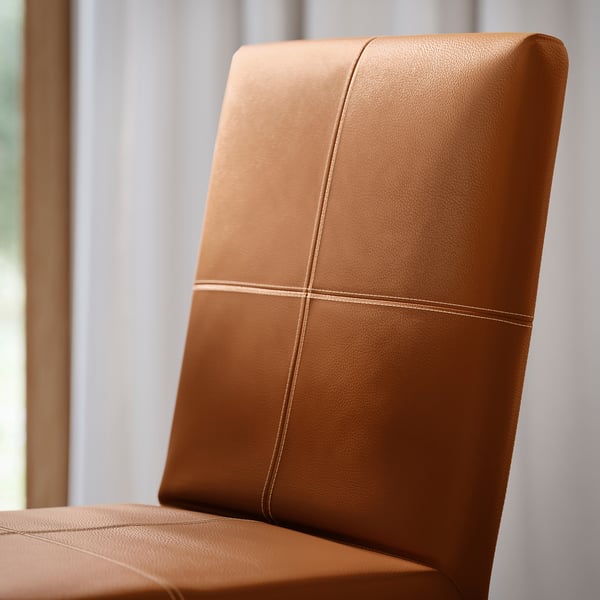 TONSTAD / TONSTAD - Table and 4 chairs, oak effect/Bomstad ochre brown oak effect, 150x80 cm - Table length: 150 cm Table width: 80 cm Table height: 75 cm Chair width: 42 cm Chair depth: 56 cm Chair height: 86 cm.