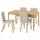 TONSTAD / TONSTAD - Table and 4 chairs, oak effect / Fridtuna light beige oak effect, 140/196x85 cm - Minimum table length: 140 cmMaximum table length: 196 cmTable width: 85 cmTable height: 75 cmChair width: 42 cmChair depth: 56 cmChair height: 86 cm