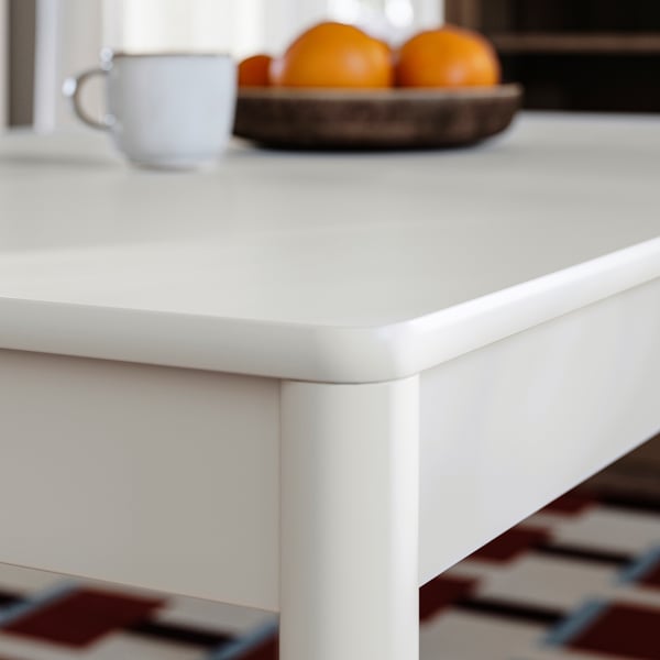 TONSTAD / TONSTAD table and 4 chairs, off-white/Bomstad golden brown off-white, 140/196x85 cm