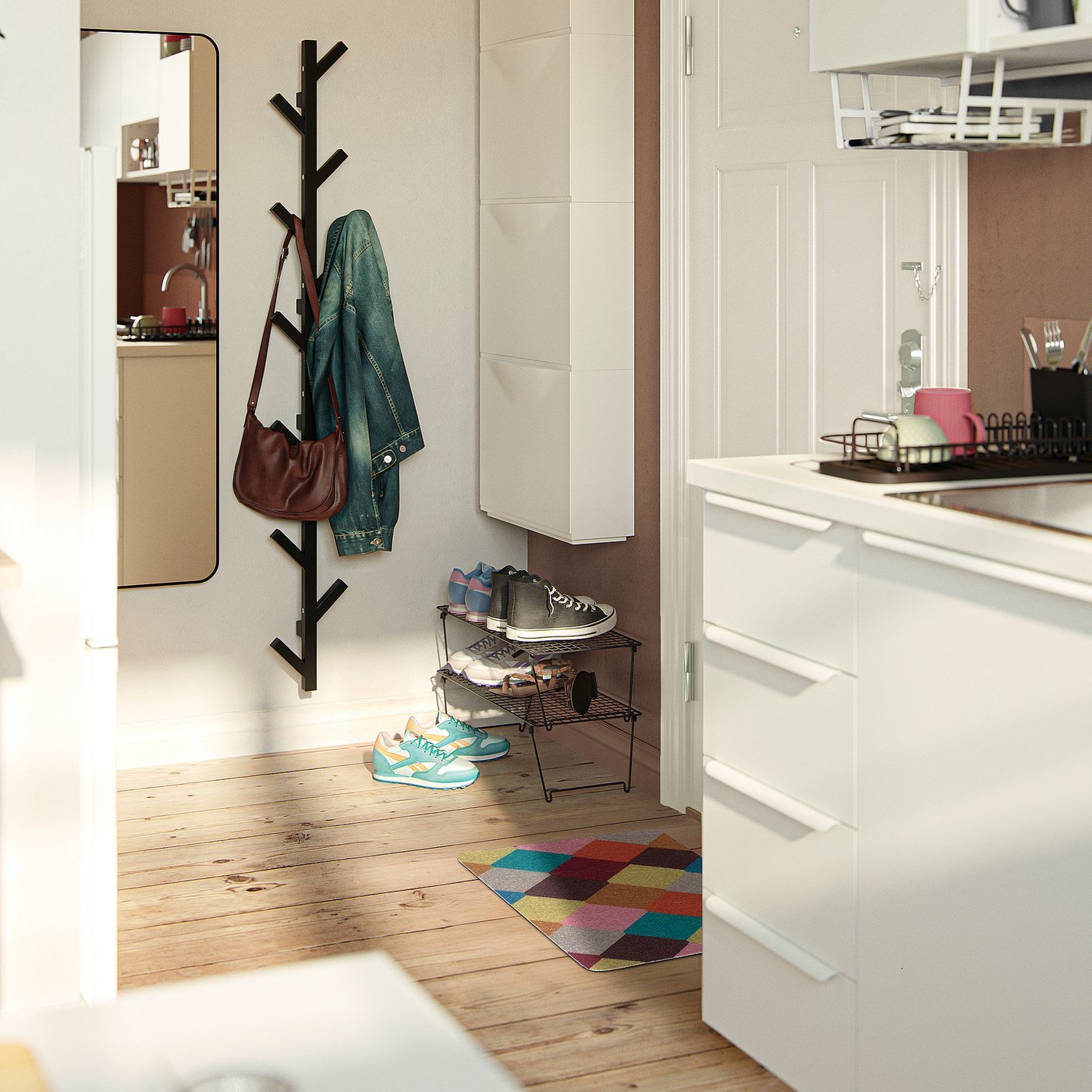 TORGPLATS door mat, multicolour, 60x40 cm