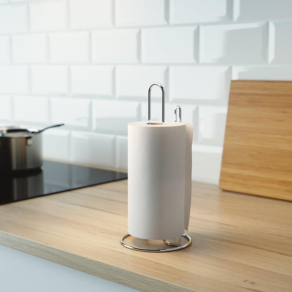 TORKAD kitchen roll holder, silver-colour