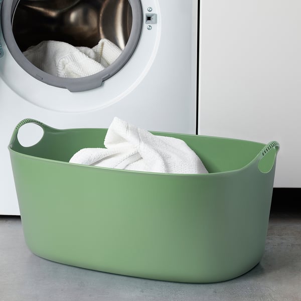 TORKIS flexi laundry basket, in-/outdoor, green, 35 l