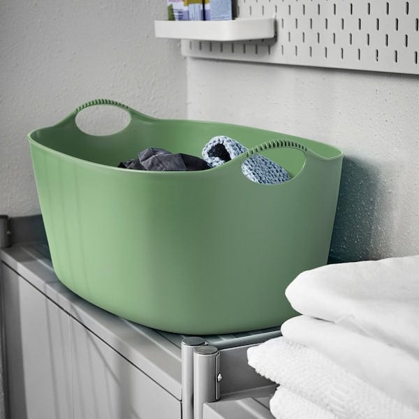 Ikea TORKIS - Flexi laundry basket, in-/outdoor, green, 35 l