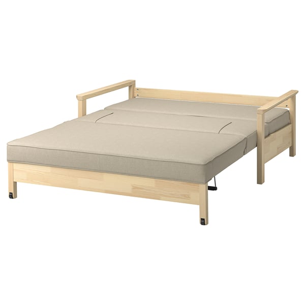 TORNSBORG 2-seat sofa-bed, Naggen beige/pine, 154x82x95 cm