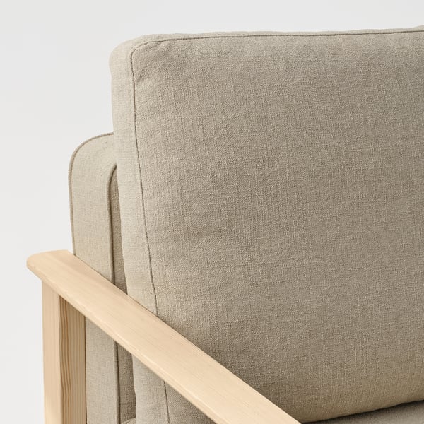 TORNSBORG armchair-bed, Naggen beige/pine, 84x82x95 cm