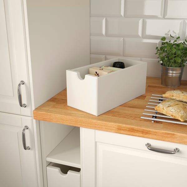 TORNVIKEN - TORNVIKEN Box, off-white, 16x34x15 cm