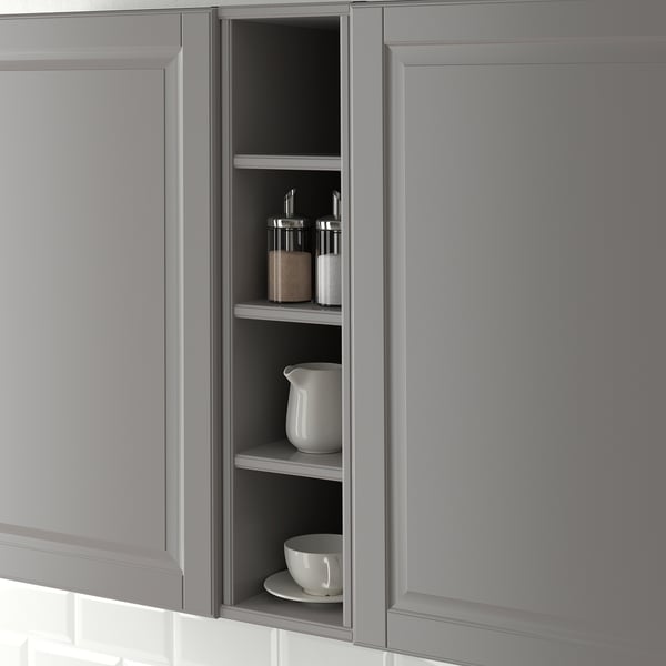 TORNVIKEN open cabinet, grey, 20x37x80 cm