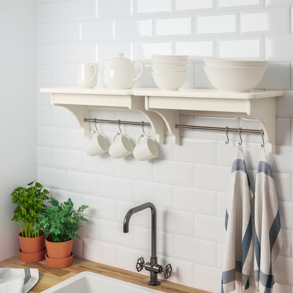 TORNVIKEN wall shelf, off-white, 50 cm
