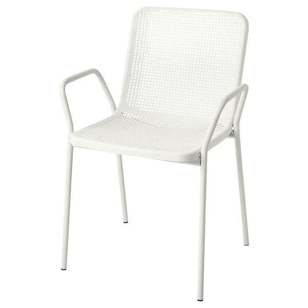 TORPARÖ - Garden chair with armrests, white