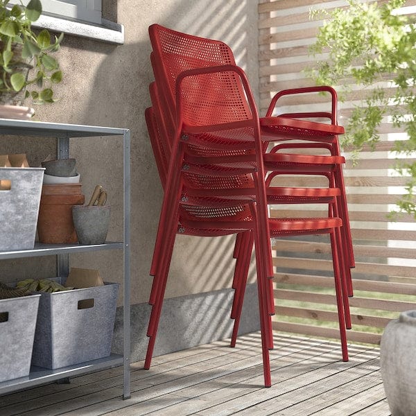 Ikea TORPARÖ - Garden chair with armrests, red