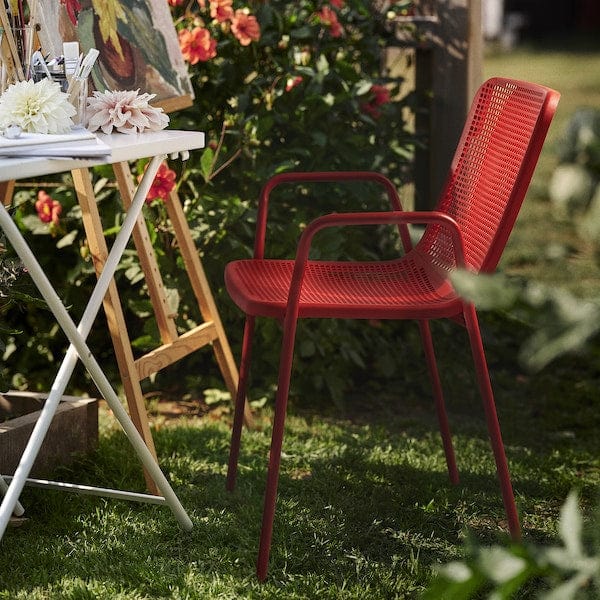 Ikea TORPARÖ - Garden chair with armrests, red