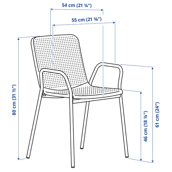 TORPARÖ - TORPARÖ Table+4 chairs w armrests, outdoor, foldable white/white, 130x74 cm
