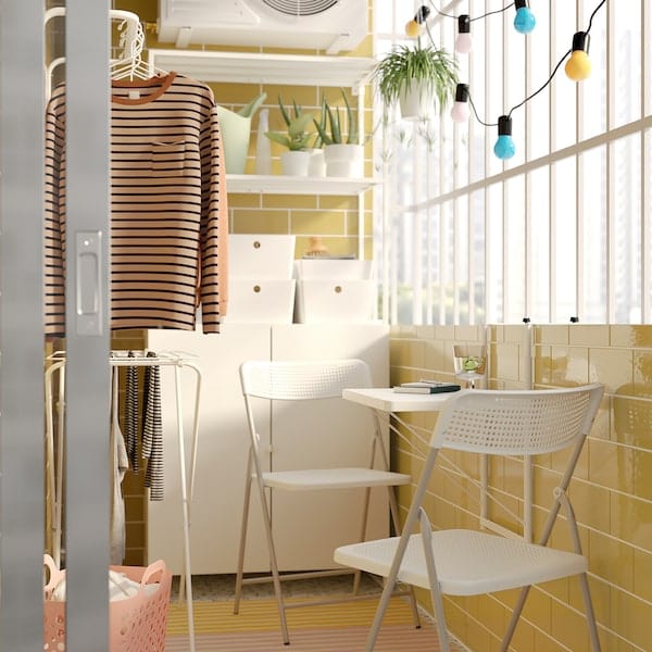 Ikea TORPARÖ - Balcony table, white,50 cm