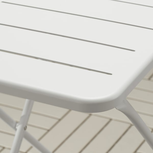 TORPARÖ - Garden table, white/folding,70x42 cm