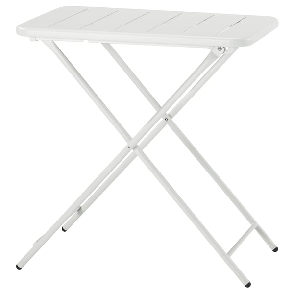 TORPARÖ - Garden table, white/folding,70x42 cm
