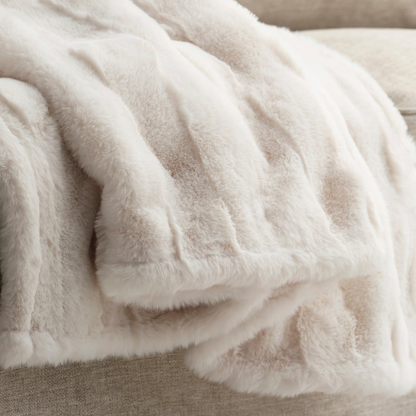 TORPSPIREA throw, white, 130x170 cm