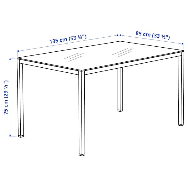 Ikea TORSBY / TOBIAS - Table and 4 chairs, high-gloss/white chrome-plated/chrome-plated brown/red