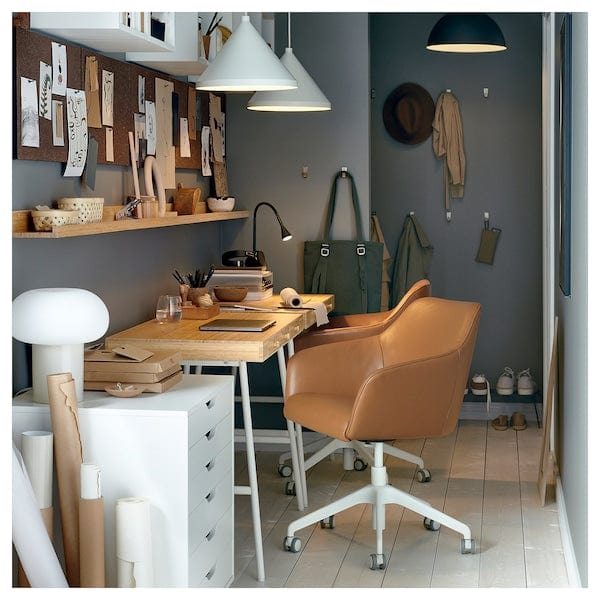 Ikea TOSSBERG / LÅNGFJÄLL - Meeting chair, Grann light brown/white ,