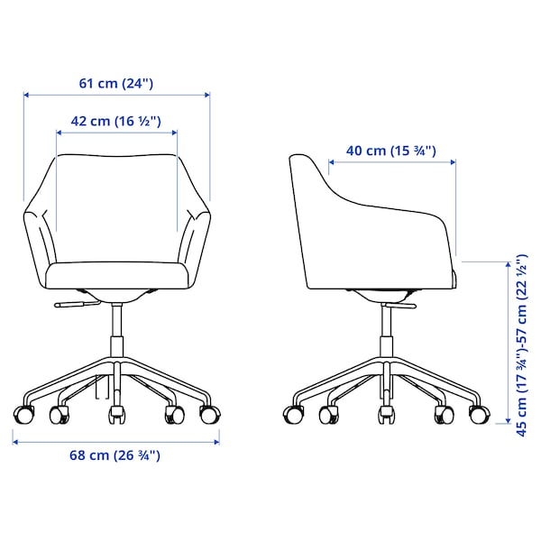 TOSSBERG / LÅNGFJÄLL - Meeting chair, Grann light brown/white ,