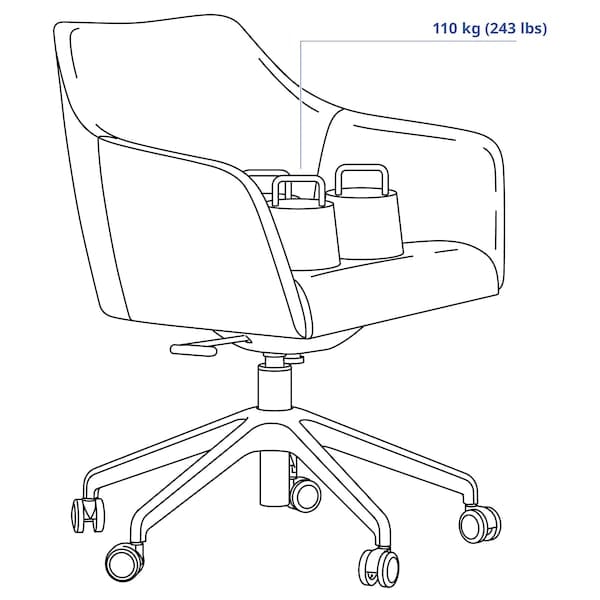 Ikea TOSSBERG / LÅNGFJÄLL - Meeting chair, Grann light brown/white ,