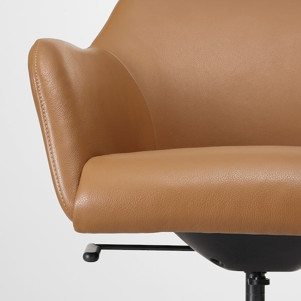 TOSSBERG / LÅNGFJÄLL - Meeting chair, Grann light brown/black ,