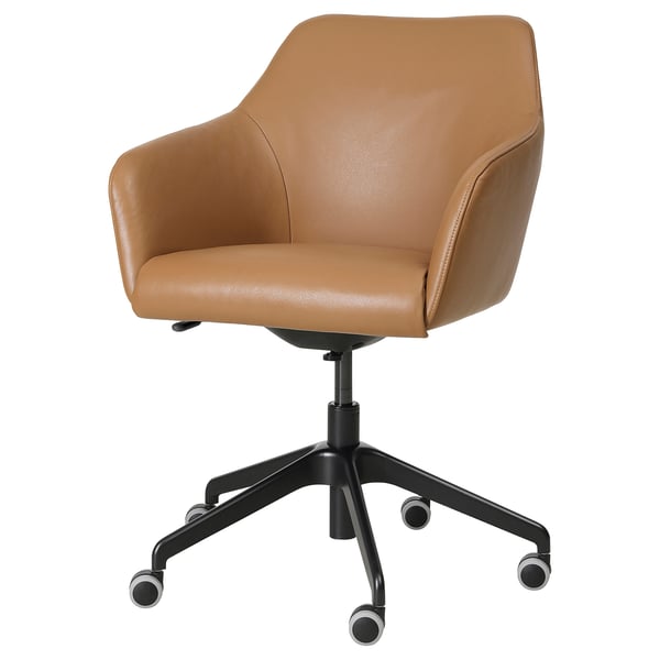 TOSSBERG / LÅNGFJÄLL - Meeting chair, Grann light brown/black ,