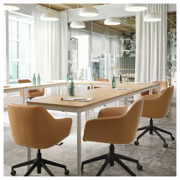 TOSSBERG / LÅNGFJÄLL - Meeting chair, Grann light brown/black ,