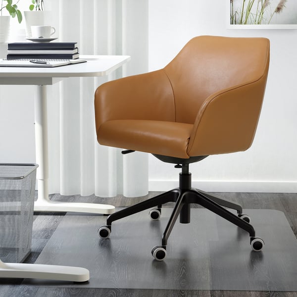 TOSSBERG / LÅNGFJÄLL conference chair, Grann light brown/black, 44x91x68 cm