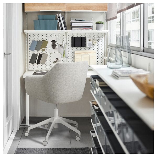 Ikea TOSSBERG / LÅNGFJÄLL - Meeting chair, Gunnared beige/white ,
