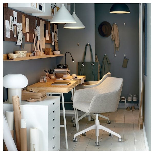 Ikea TOSSBERG / LÅNGFJÄLL - Meeting chair, Gunnared beige/white ,